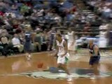 Ryan Hollins makes the swipe then races the other way for th