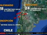 Según estudios el terremoto de Chile desplazó varias  ciud