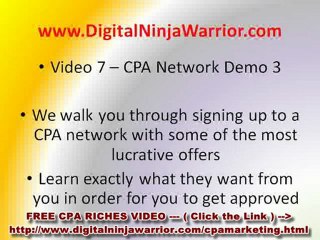 CPA Affiliate Marketing Secret Tactics Video
