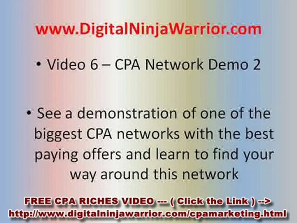 CPA Networks And CPA Affiliate Marketing Secrets