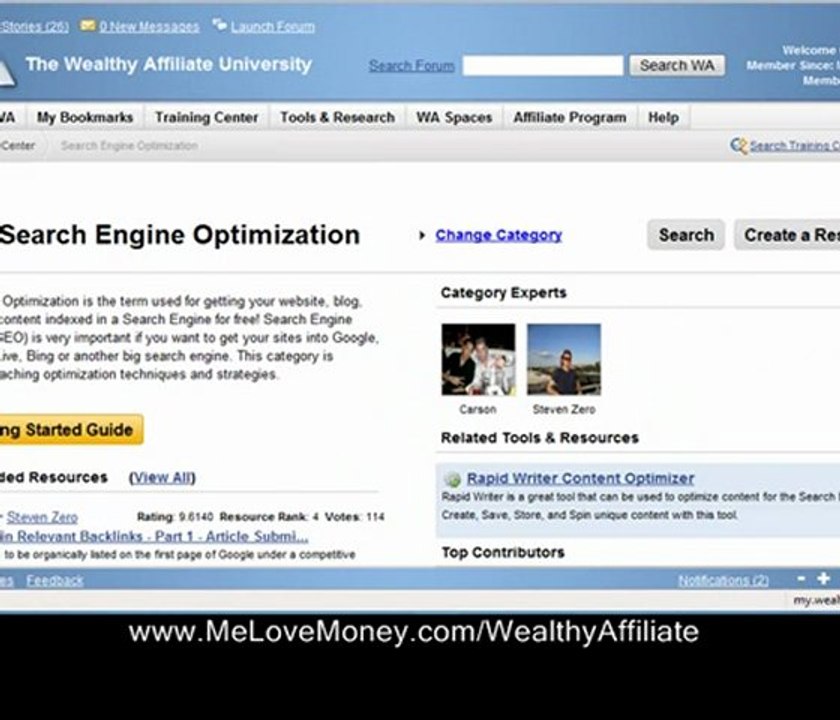 Wealthy Affiliate SEO Section Review