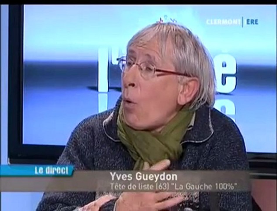 Yves Gueydon, Alter Ekolo invité de Clermont 1ère