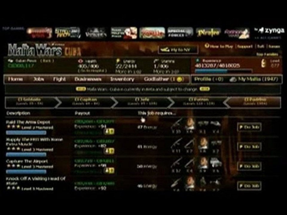 Mafia Wars Cheats Facebook