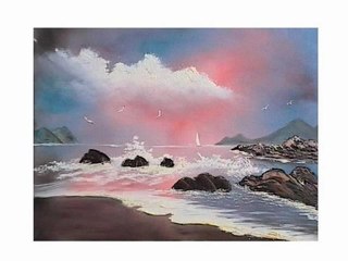 peinture mer et voilier