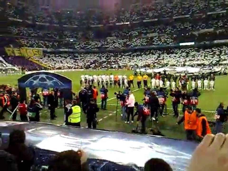 Entree Joueurs Real Madrid - Lyon 10 mars 2010 a Bernabeu ZZ