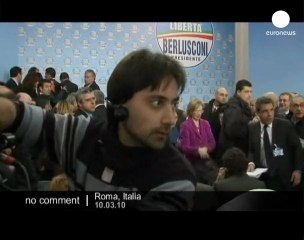 Berlusconi bites back as heckler wrecks news conference