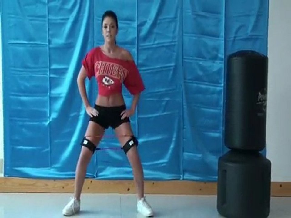 Home workout for women with resistance bands