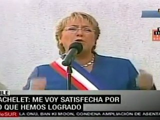 Bachelet se despide de los chilenos en La Moneda