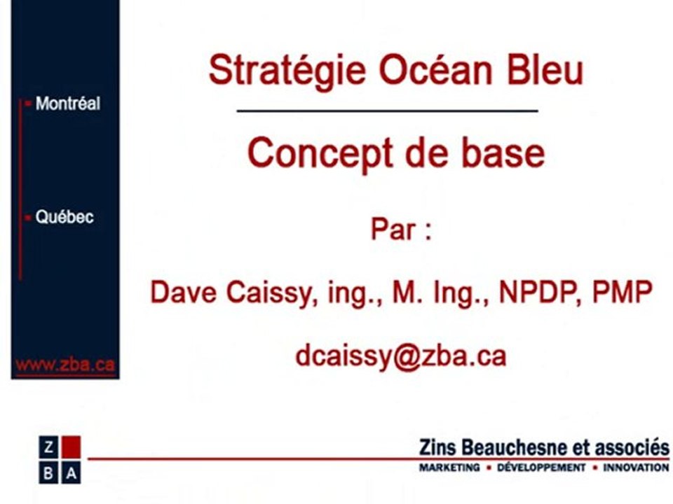 Stratégie Océan Bleu - Concepts de base