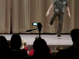 Boy performs a dance to Paralyzer by Finger Eleven