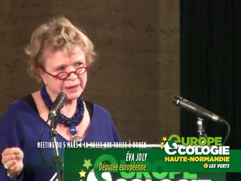 Eva JOLY au Meeting du 5 mars à ROUEN