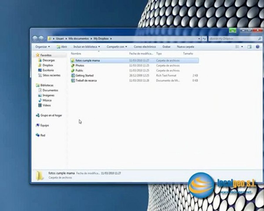 Funcionament bàsic de Dropbox.