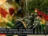 Patria o muerte, nuevo lema de fuerzas armadas bolivianas