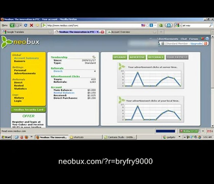 Neobux Proof, pays to Alertpay or Paypal. Paid to click (PTC