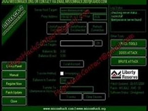 LibHack 2010, 100% working Liberty Reserve money hack tool