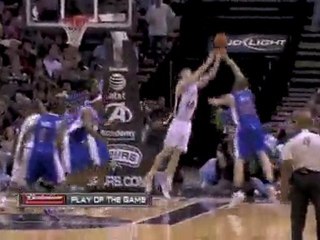 Matt Bonner sinks an over the backboard shot against the Cli