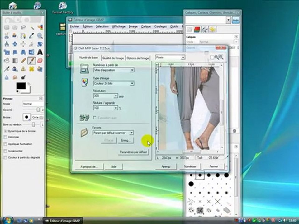 Gimp 2.6.8 importer & retouches fichiers depuis scanneur