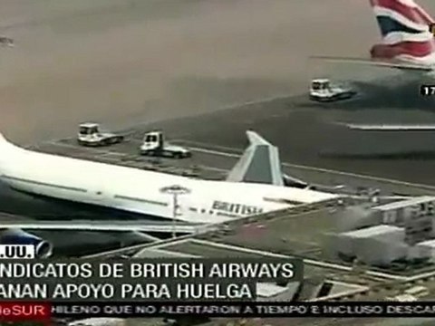 Sindicato de British Airways gana apoyo para huelga