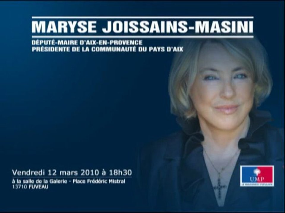 Régionales PACA : Intervention de Maryse Joissains Masini