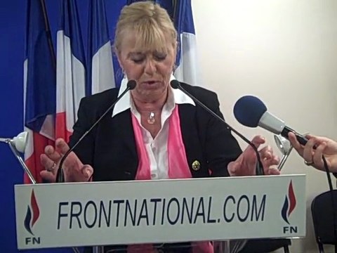Intervention M-C Arnautu (FN), à l'annonce des résultats