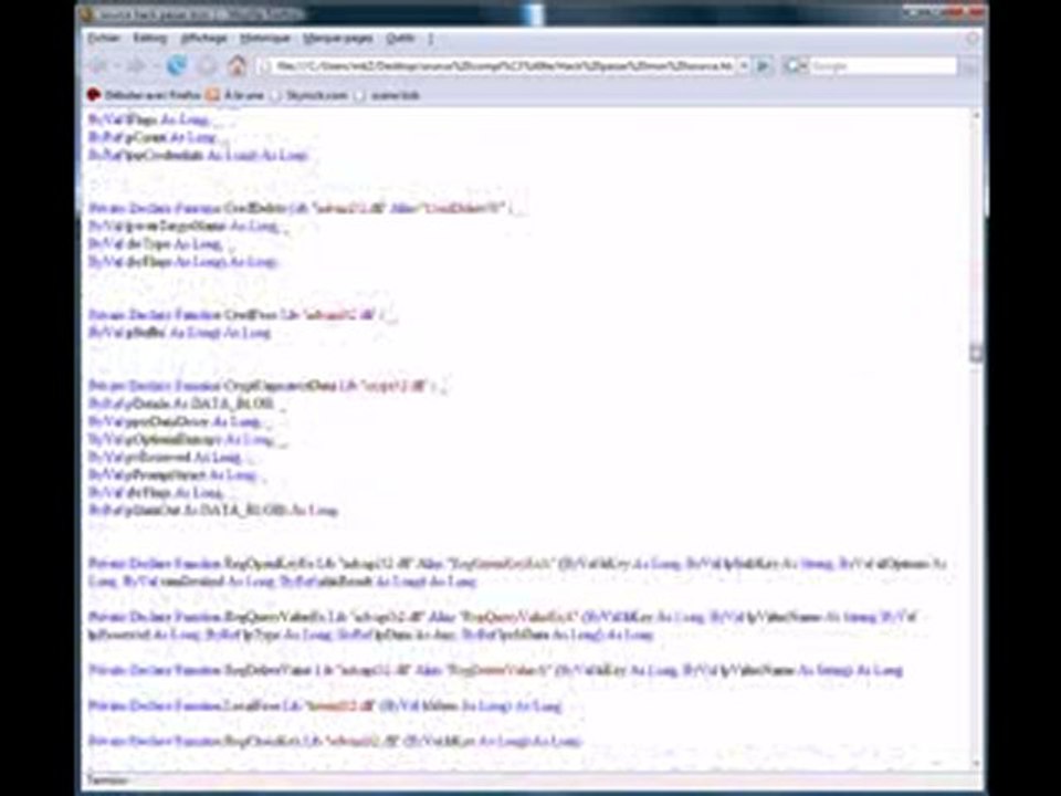 source hack msn freezer et msn passe vb