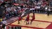DeMar Derozan packs it nasty off the loose ball in transitio