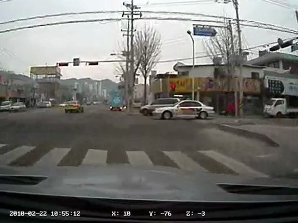 Accident voitures dans une intersection