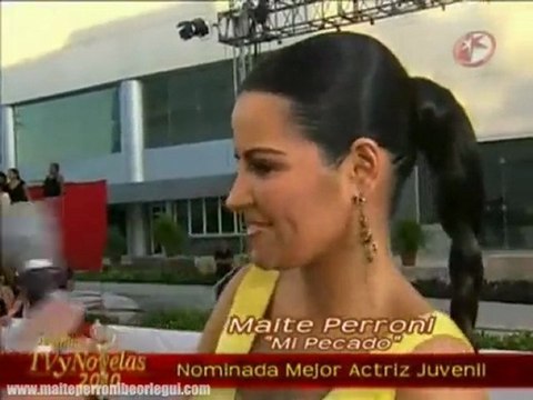 Maite en la Alfombra Roja de premios TvyNovelas