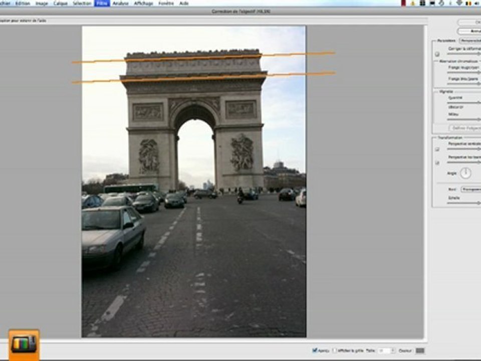Photoshop cs5 cs4  tutoriel - tutorial  -redresser une image