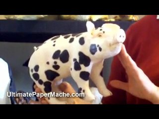 Spotted Piglet - Paper Mache Clay