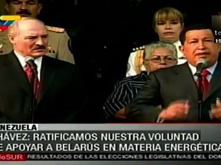 Chávez: ratificamos nuestra voluntad de apoyar a Bielorusia