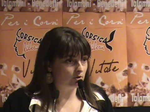 Meeting Aiacciu 10.03.10-Intervention de Véronique SCIARETTI