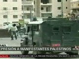 Represión a manifestantes palestinos en Jerusalén