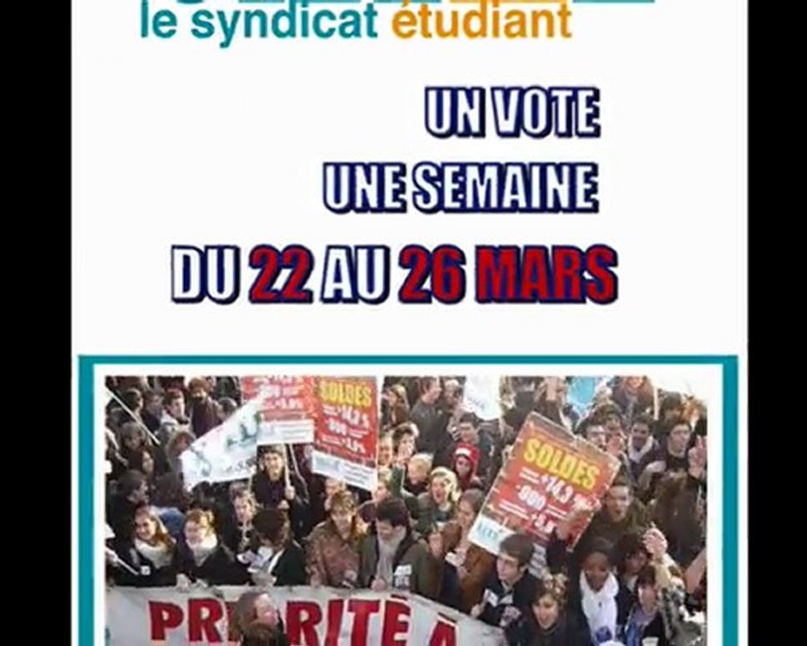 22 au 31 mars, vote UNEF aux élections du CROUS