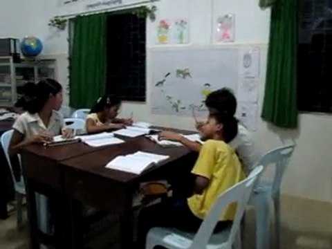 Avant l'étude, classe A.F.S., Battambang