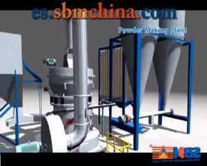 La línea producción del molino  powder making plant
