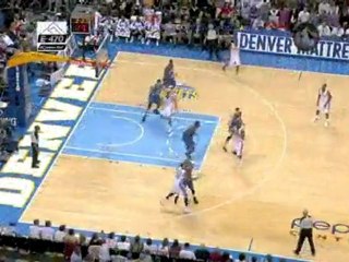 JaVale McGee Block Carmelo Anthony's lob shot back into play