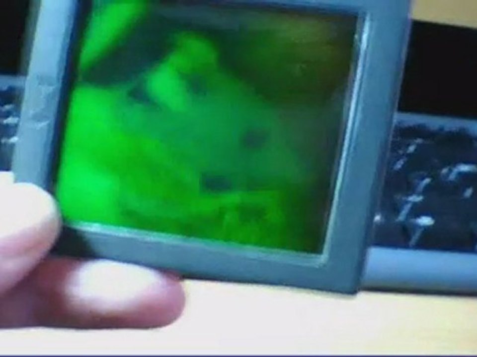 Hologram. Cute Mouse in 3D.