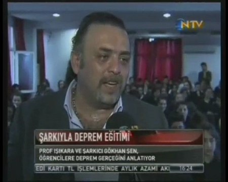 NTV HABER MÜZİKLE DEPREM EĞİTİMİ GÖKHAN ŞEN METE IŞIKARA