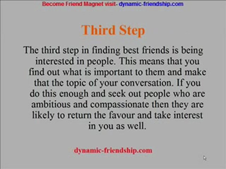 How to Finde Best Friends and Keep Them