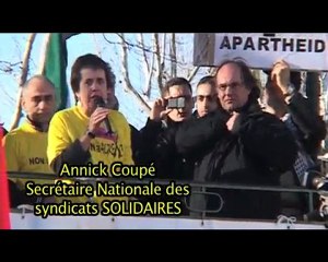 Sète 6 mars 2010 Meeting contre Agrexco : Annick Coupé