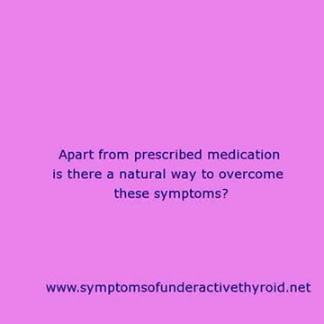 Symptoms Of Underactive Thyroid