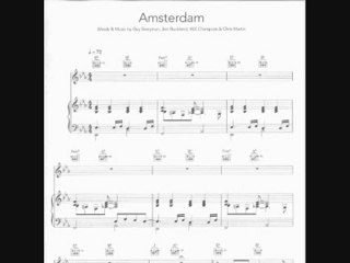 Coldplay - Amsterdam (piano sheetmusic)