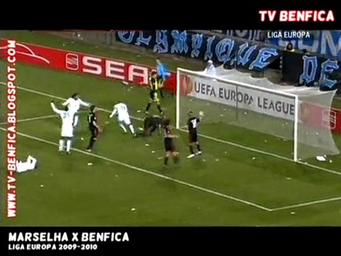 Marseille 1-2 Benfica (Liga Europa 2009-2010) Highlights