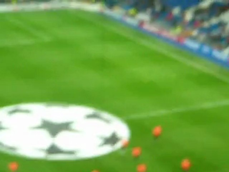 ENTRAINEMENT DES LYONNIAS A BERNABEU