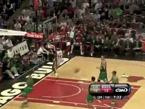 LeBron James gets the quick pass after the score and takes i