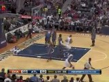 Josh Smith drives and hammers home the big left-handed jam.