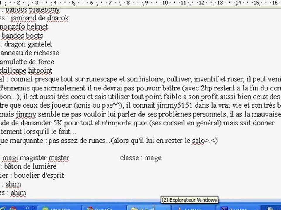 runescape description perso saga