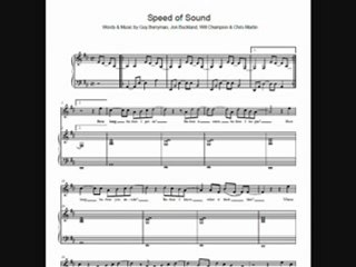 Coldplay - Speed Of Sound (piano sheetmusic)