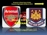 Arsenal vs West Ham 2-0 March 2010